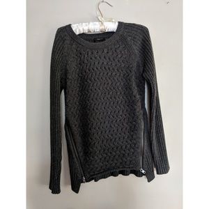 Charcoal Grey Sweater with Side Zippers